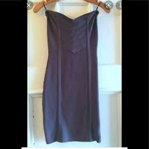 Bebe Seamed grape contour bodycon bustier dress XS